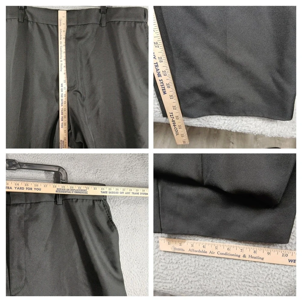 TopLine Uniforms 10089 Flat Front Black Work Dress Pants Size 50 Black